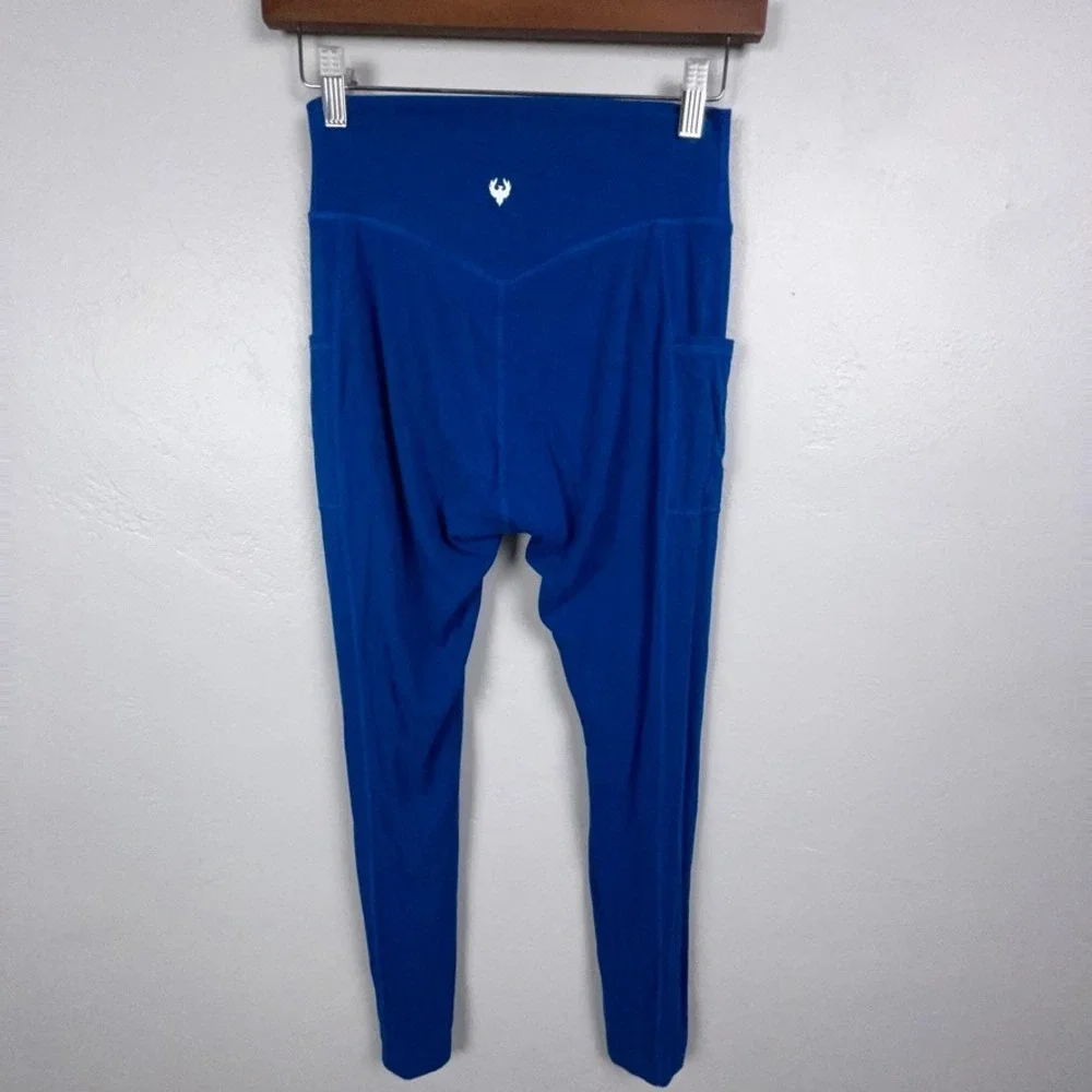 Namarie Sylvendel Leggings Women M Blue Hemp Blend Pockets Yoga Pants Active